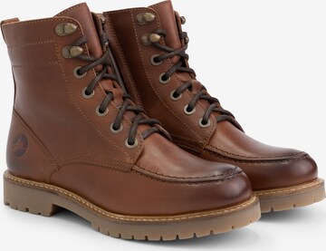 Travelin Lace-Up Boots 'Haugesund ' in Brown