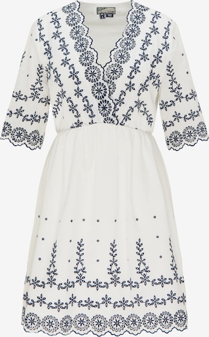 Robe d’été DreiMaster Vintage en blanc : devant