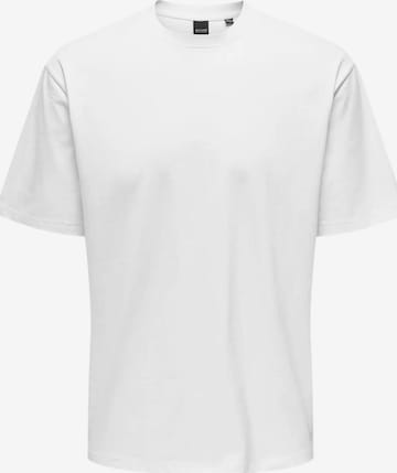 Only & Sons Shirt 'ONSFRED LIFE RLX SS TEE NOOS' in White: front