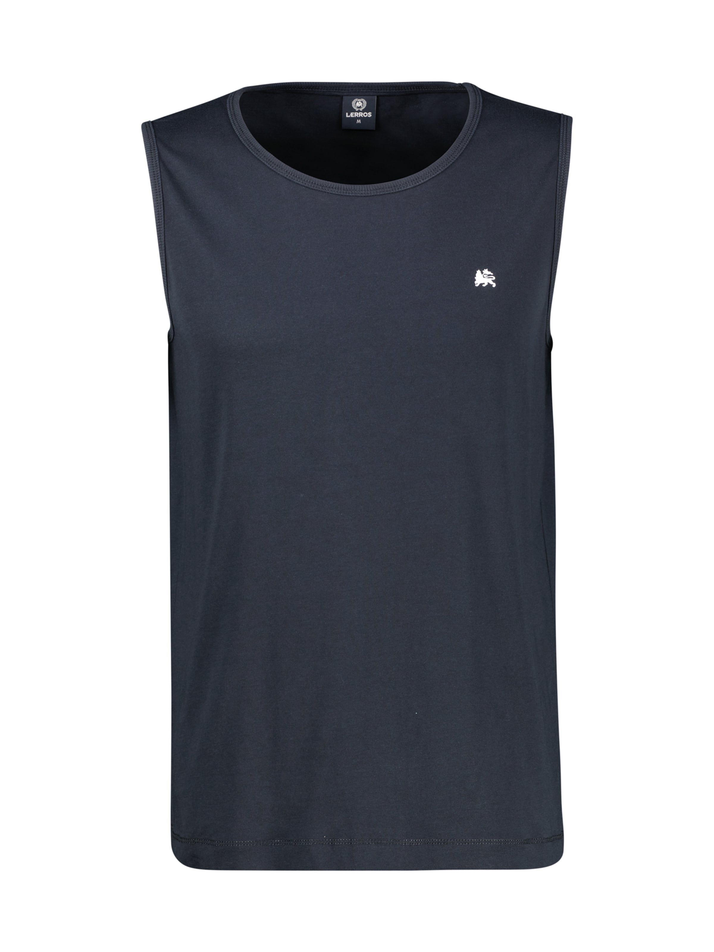 LERROS Sportliches Baumwoll-Tanktop mit O-Neck, große Größen in Blau: Vorderseite