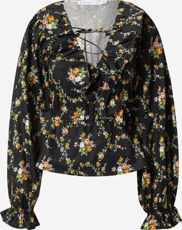 Warehouse Blouse in Zwart: voorkant