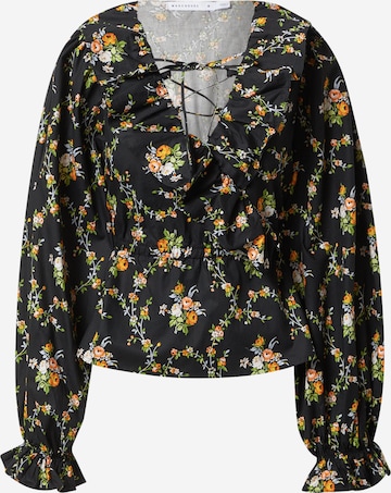 Warehouse Blouse in Zwart: voorkant