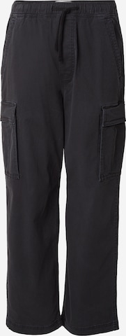 HOLLISTERLoosefit Cargo hlače - crna boja: prednji dio