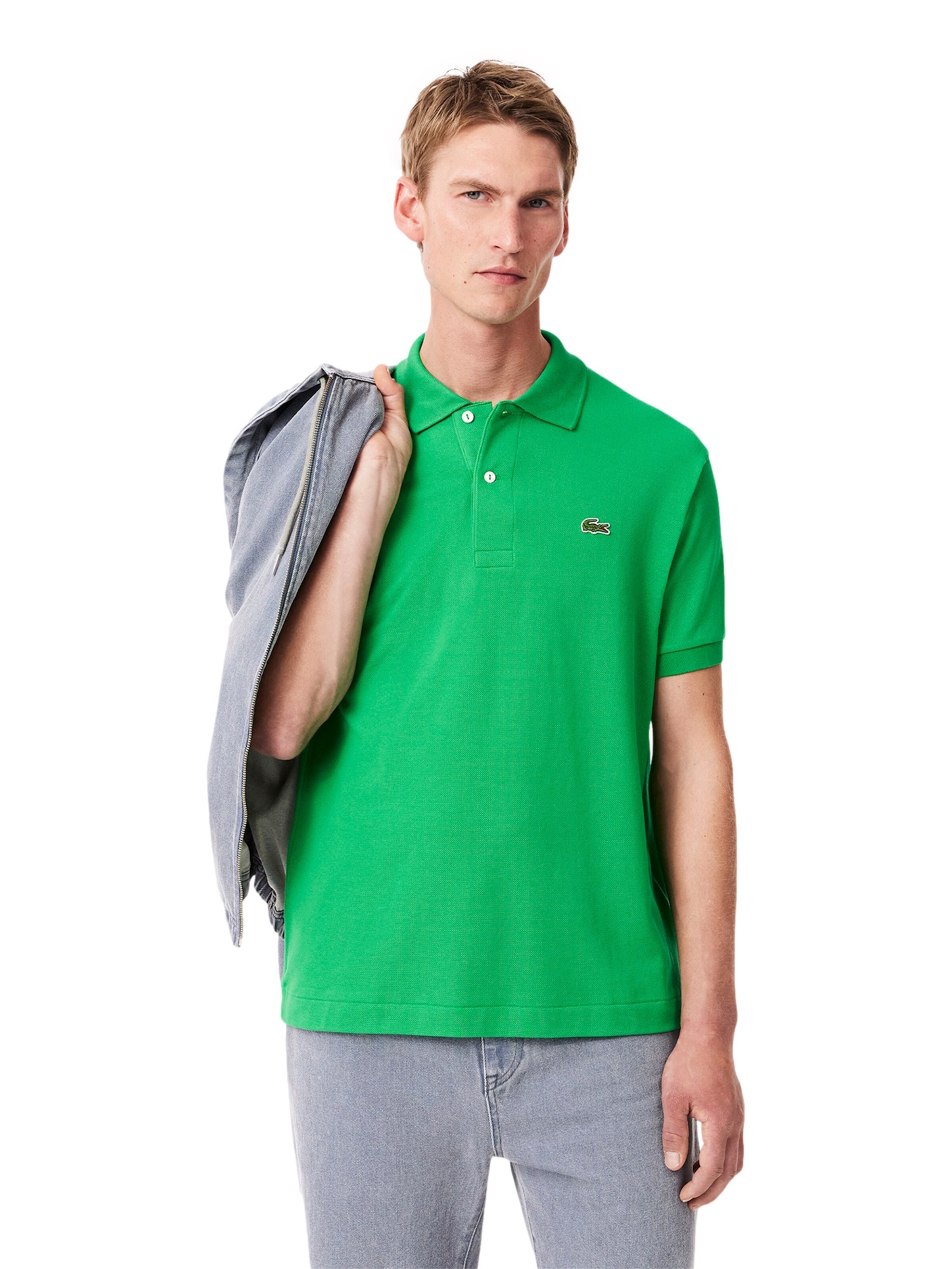 LACOSTE Regular fit Shirt in Groen: voorkant