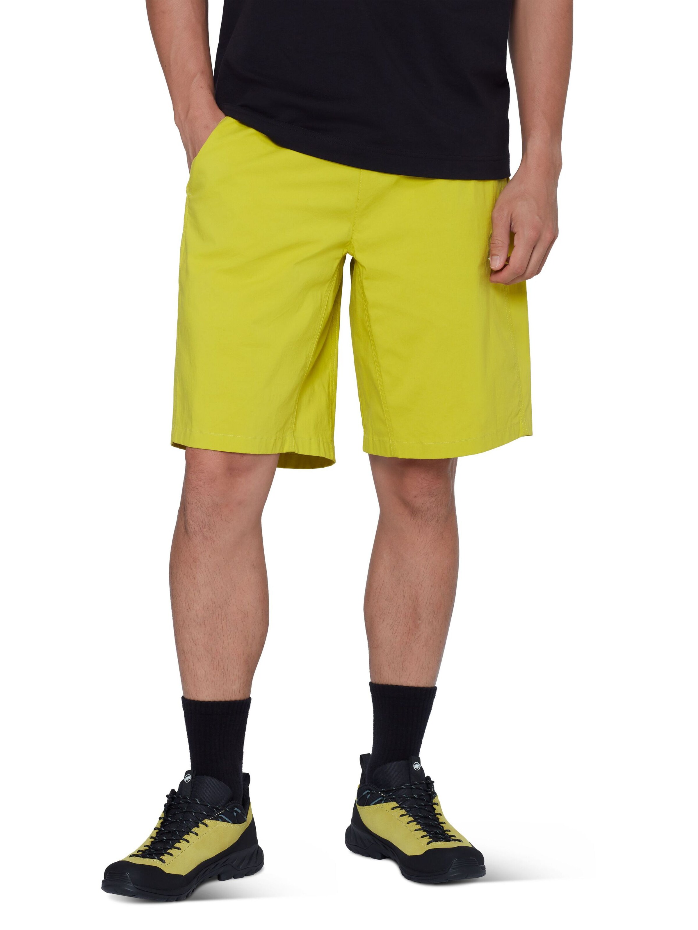 MAMMUT Regular Outdoor Pants in Yellow: front