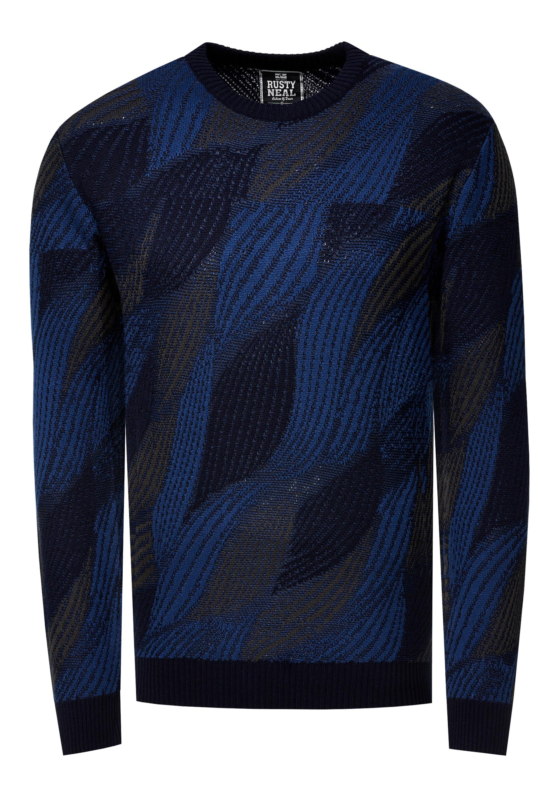 Rusty Neal Trui in Blauw: voorkant