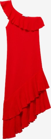 MANGO Úpletové šaty 'Oley' – červená: přední strana