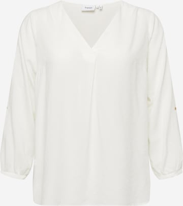 Fransa Curve Blouse 'Coya' in White: front