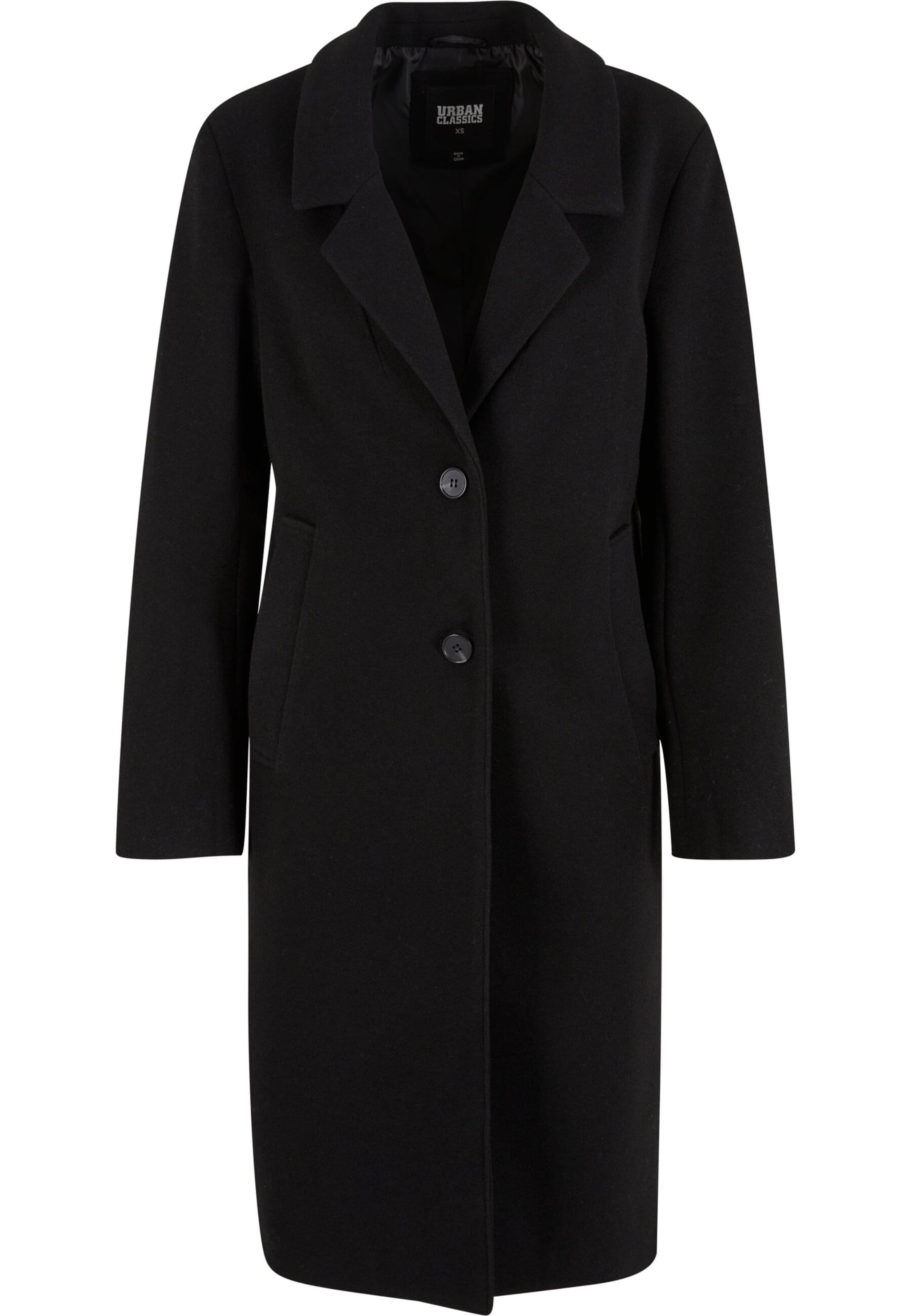 Urban Classics Přechodný kabát – černá: přední strana