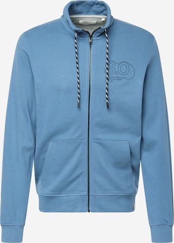 s.Oliver Zip-Up Hoodie in Blue: front