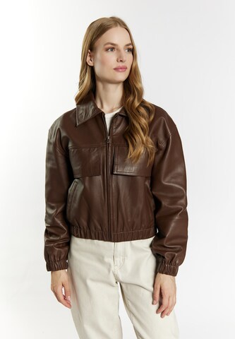 DreiMaster Vintage Between-season jacket in Brown: front