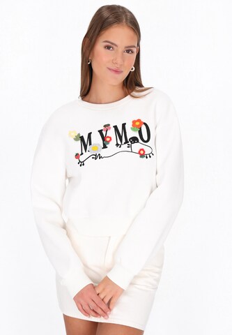 Sweat-shirt MYMO en blanc : devant