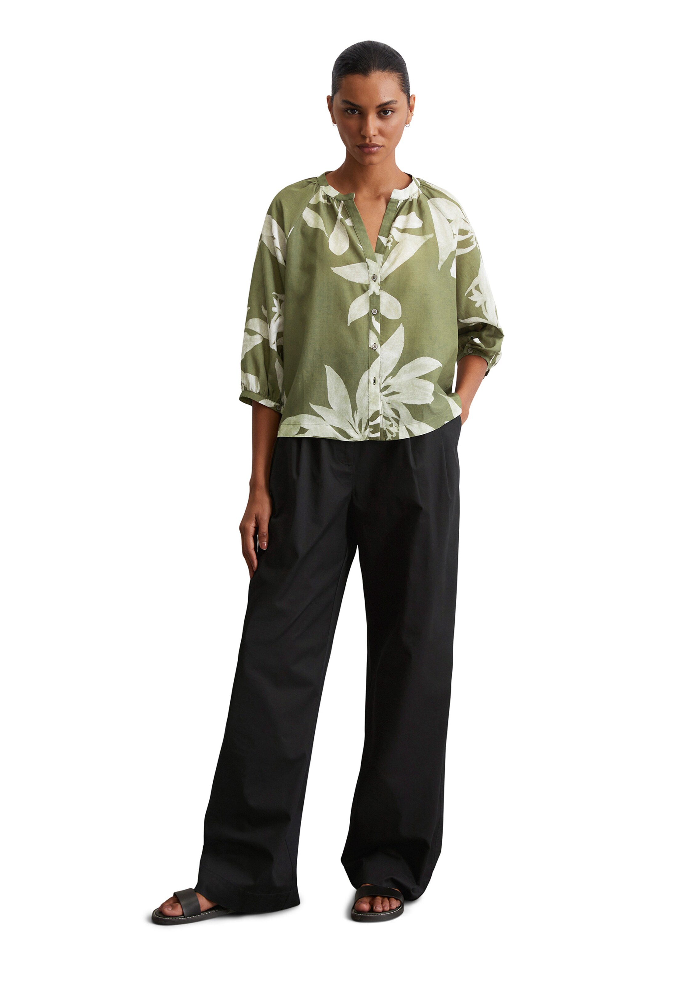 Marc O'Polo Bluse in Grün: Vorderseite