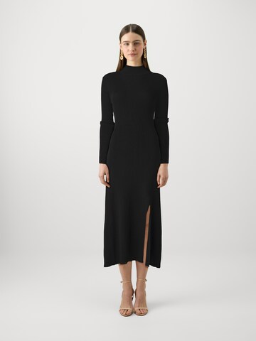 Karl Lagerfeld - Vestido de punto en negro: frente