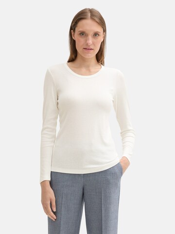 TOM TAILOR Shirt in Wit: voorkant