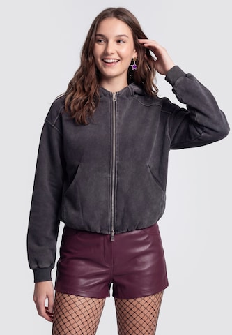 Veste de survêtement myMo ROCKS en gris : devant