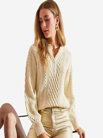 Bianco LucciPulover 'Pullover' - bež boja: prednji dio