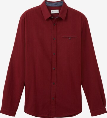 Chemise TOM TAILOR en rouge : devant