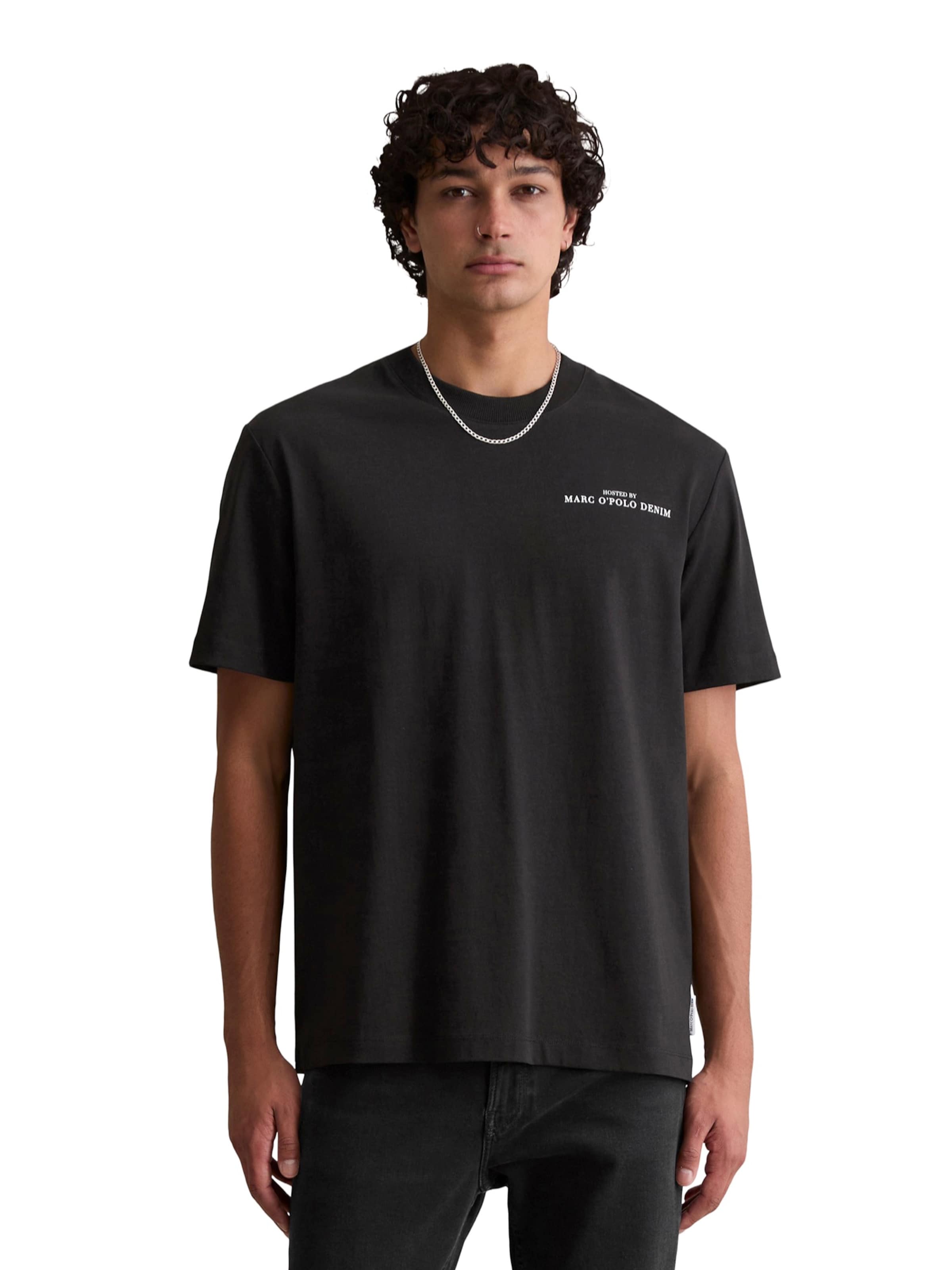 Marc O'Polo DENIM Тениска в черно: отпред