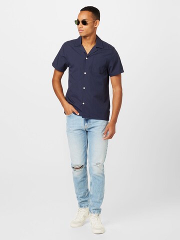 Les Deux Regular fit Overhemd 'Lawson' in Blauw