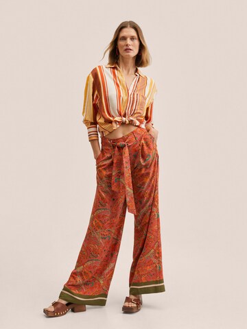 MANGO Wide Leg Hose 'Bruna' in Orange