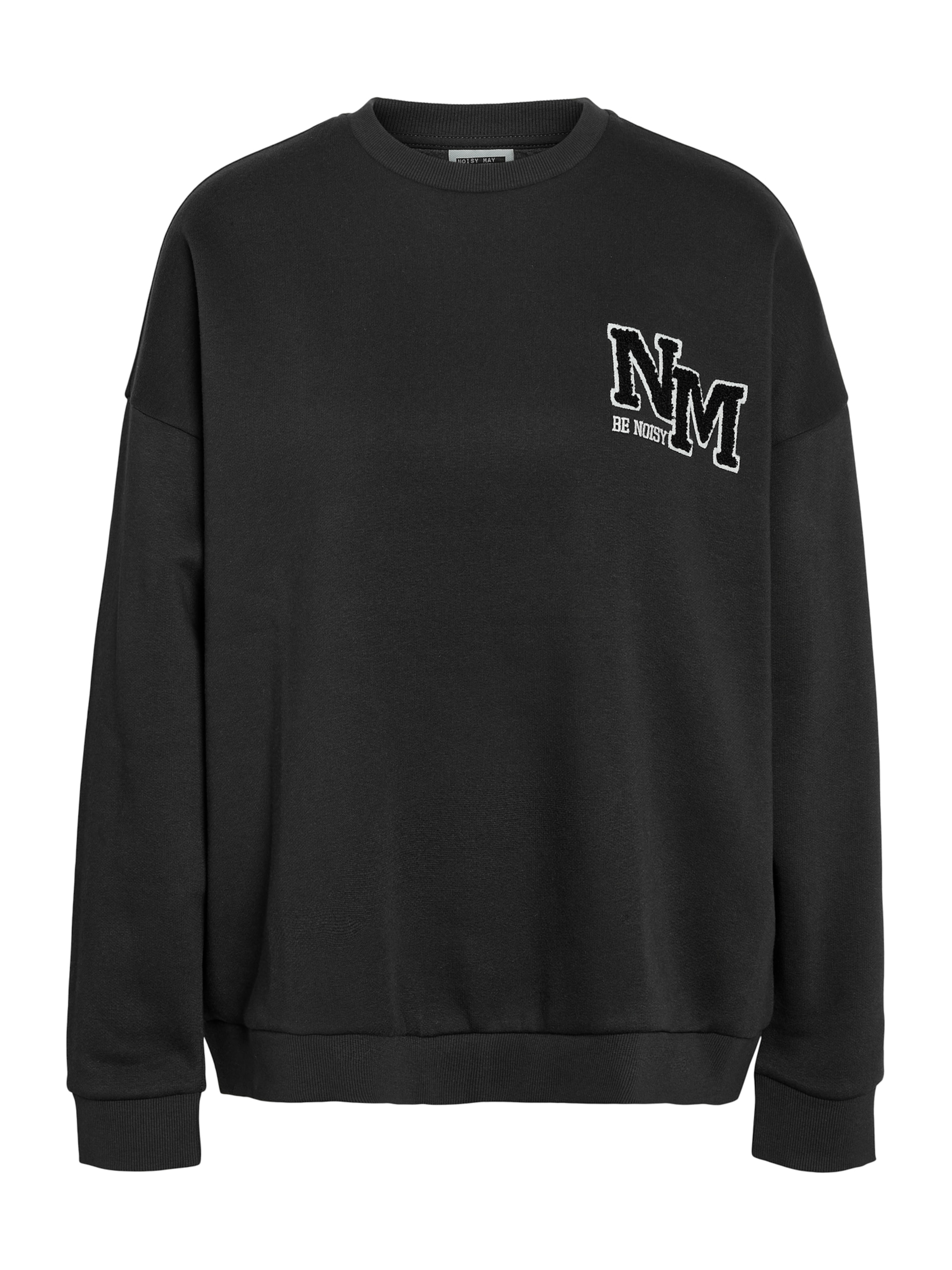 Noisy may Sweatshirt 'NMBelieve' in Schwarz: Vorderseite