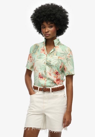 Superdry Blouse in Groen: voorkant