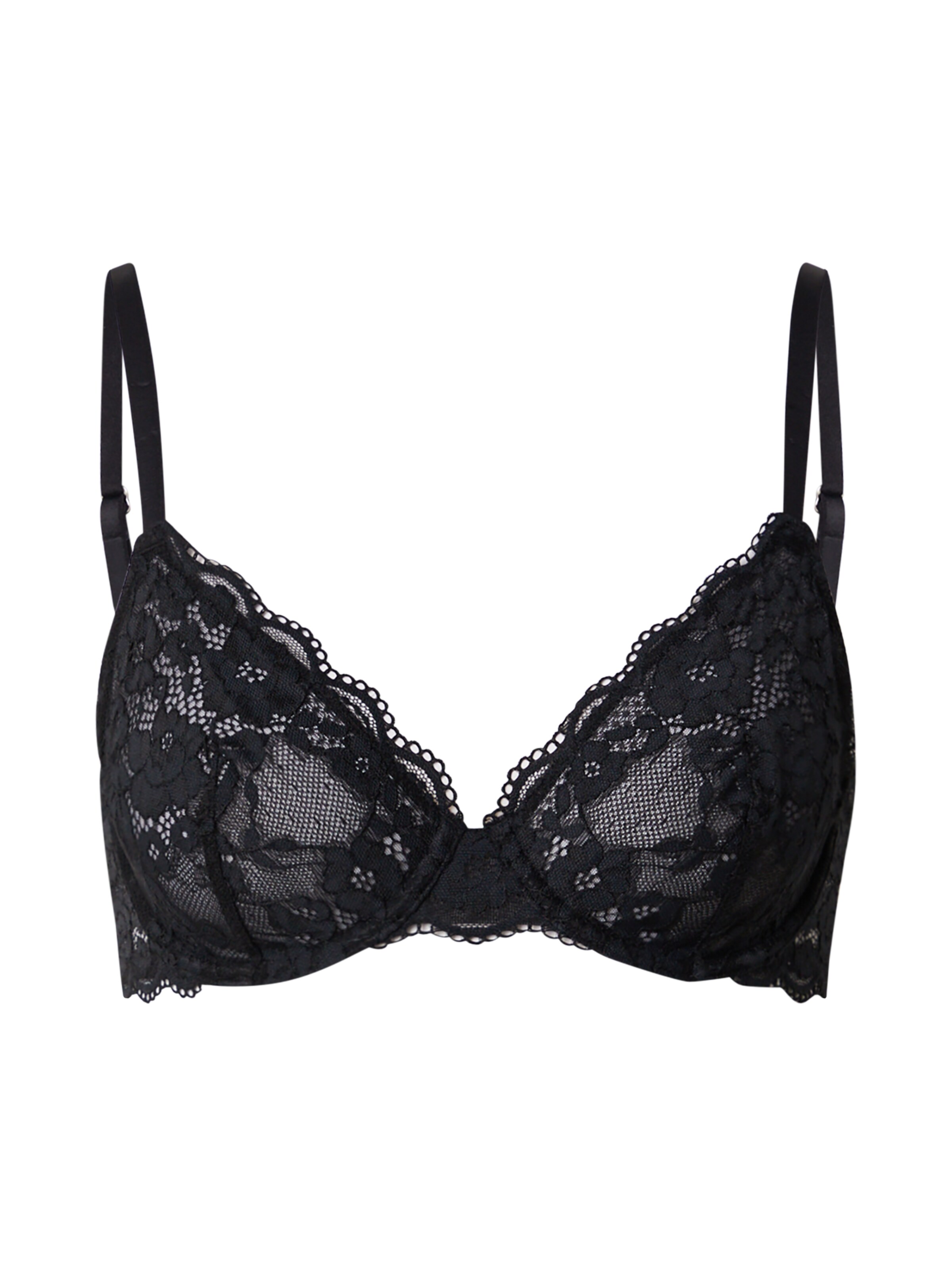 Lindex Сутиен с триъгълни чашки Сутиен в черно: отпред