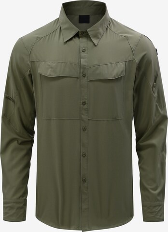 Youthup Comfort fit Button Up Shirt in Green: front