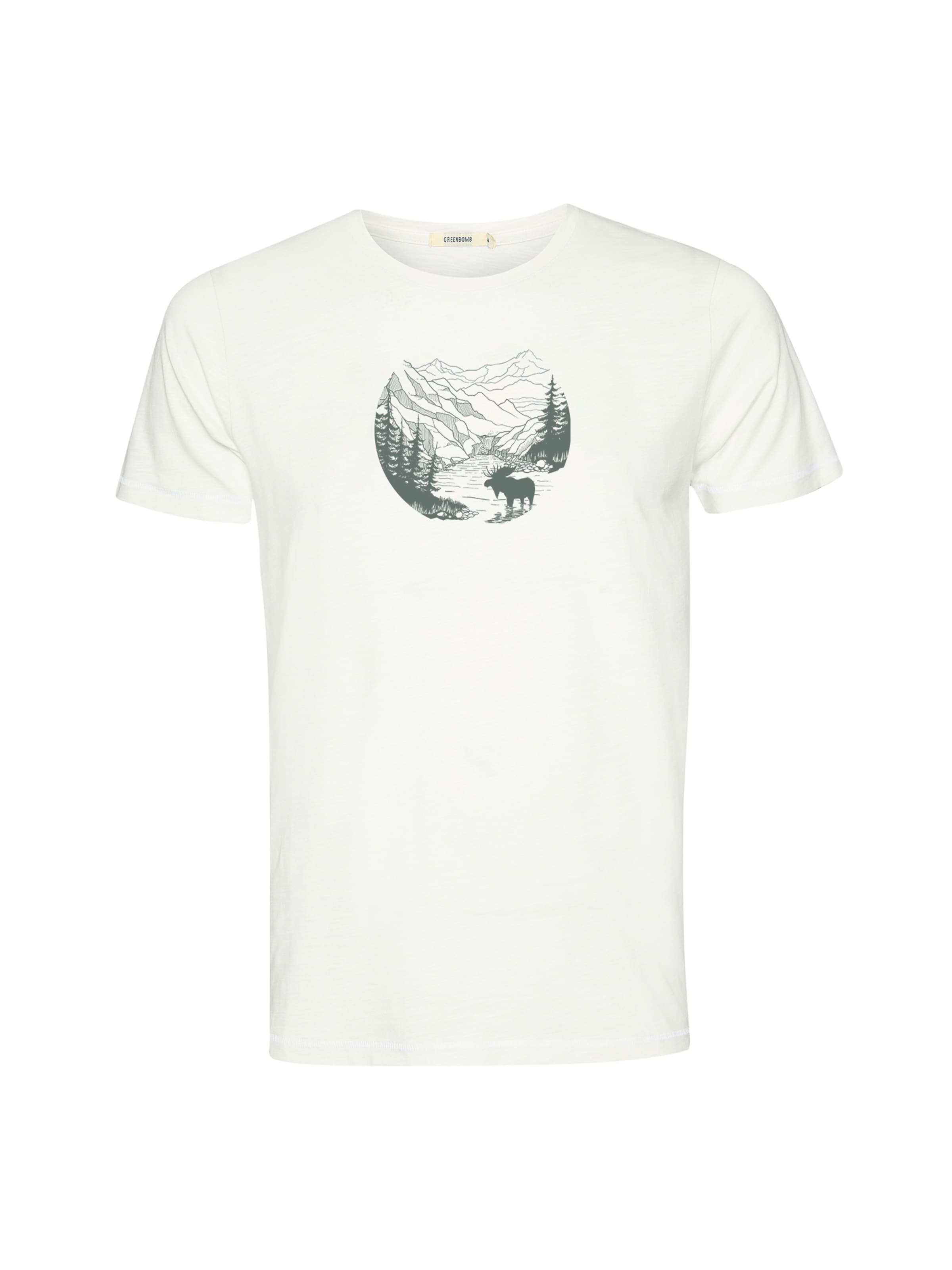 T-Shirt 'Spice Moose Creek' GREENBOMB en blanc : devant