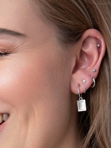 Boucles d'oreilles Lucardi en argent : devant