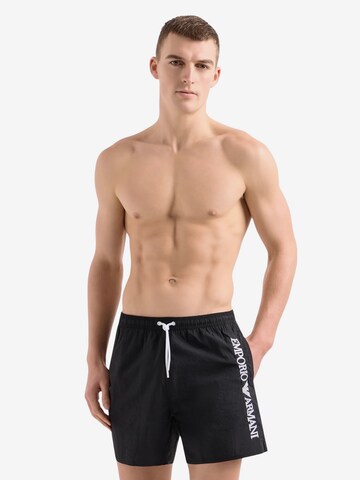 Emporio Armani Badeshorts i sort: forside