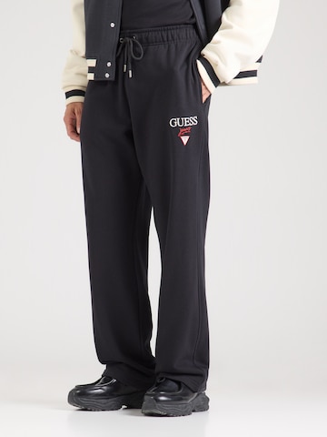 GUESS JEANS Wide leg Broek 'BAKER' in Zwart: voorkant
