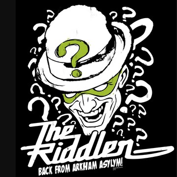 LOGOSHIRT Shirt 'The Riddler' in Black