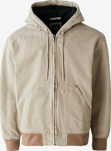 DICKIES Sweatjacke 'Hilham Canvas' in Beige: Vorderseite
