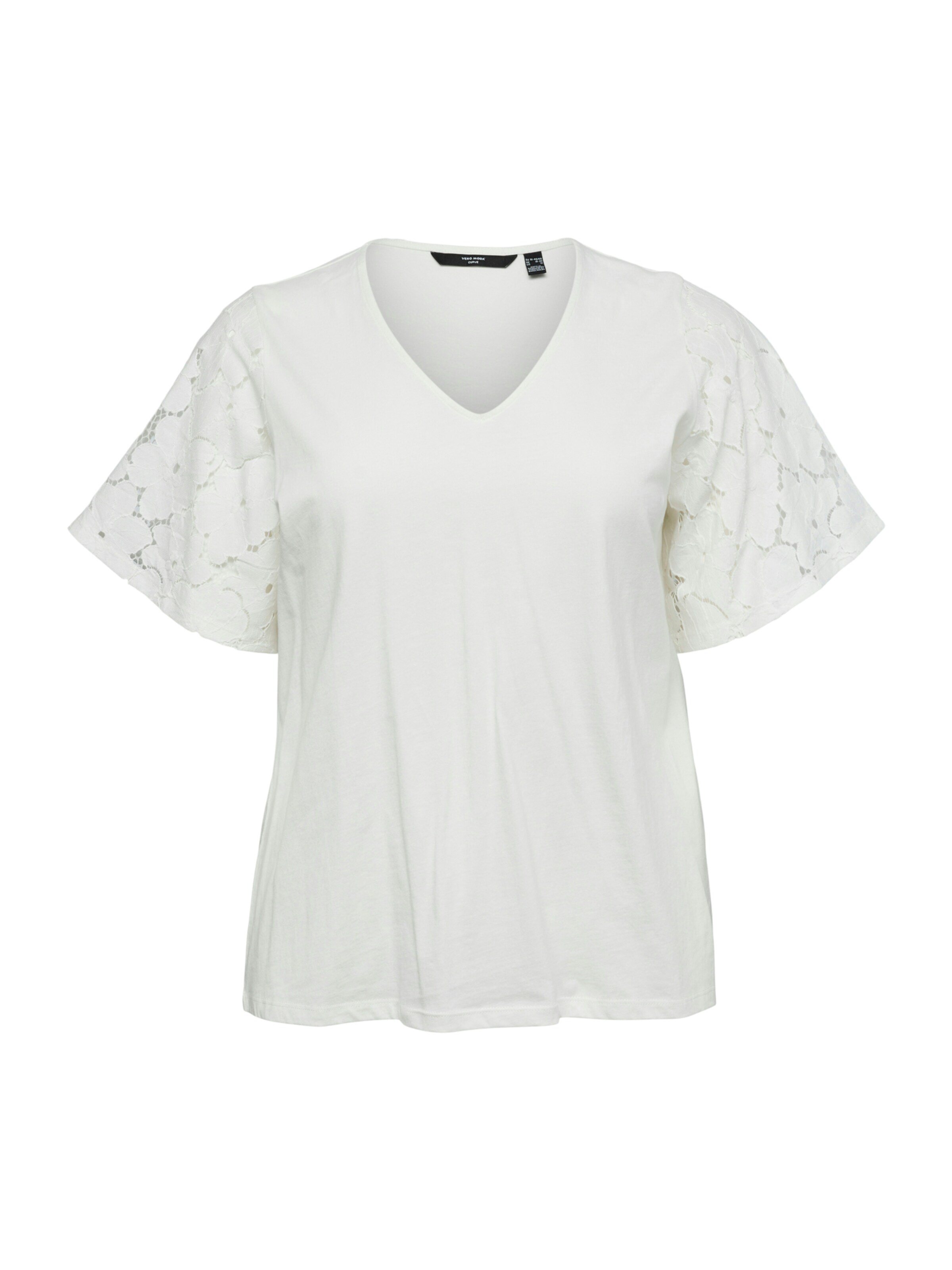 Vero Moda Curve Koszulka 'VMCVILLA' w kolorze biały: przód