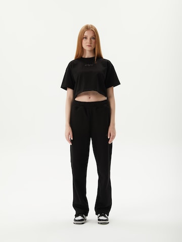 Ossy Homer Loosefit Sporthose 'Heavy Cotton 450 GSM N1Y013' in Schwarz