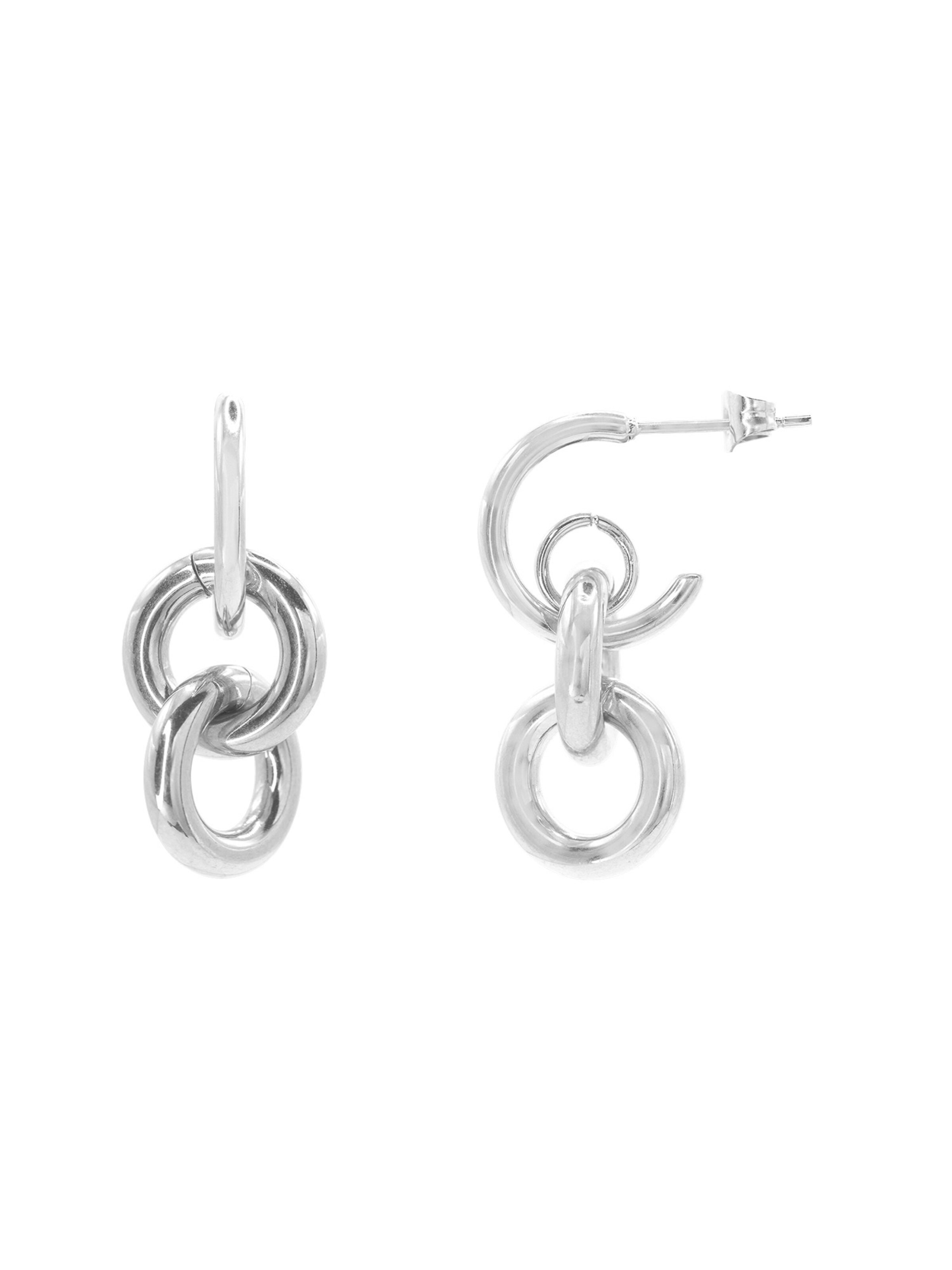Heideman Ohrringe 'Gaius' in Silber: Vorderseite