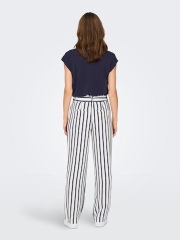 ONLY Wide leg Pleat-Front Pants 'Lowa' in White