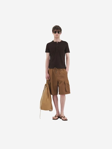 Giesto Wide leg Trousers 'Shorts' in Brown