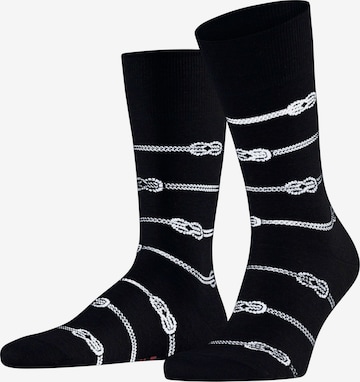 FALKE Socks 'Sailing Rope' in Black: front