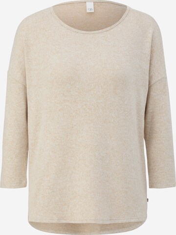 T-shirt QS en beige : devant