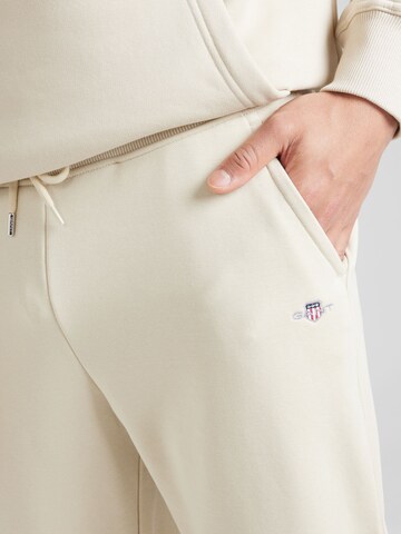 GANT Tapered Broek in Beige