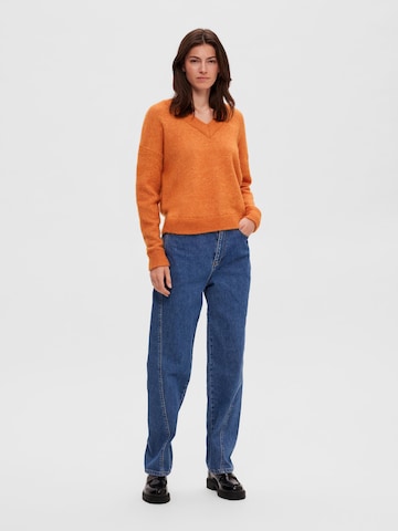 Pull-over 'Maline' SELECTED FEMME en orange