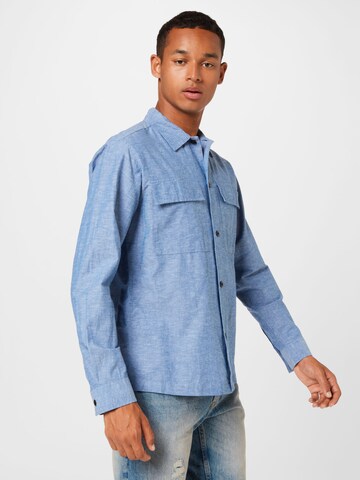 Coupe regular Chemise 'BERLIN' SELECTED HOMME en bleu : devant