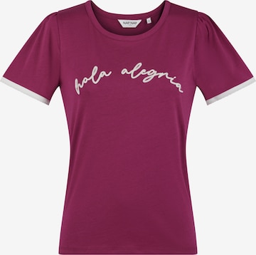 T-shirt 'Ally' NAF NAF en rose : devant