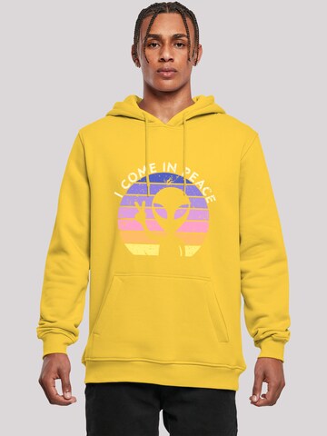 Sweat-shirt 'Alien Peace Sunset' F4NT4STIC en jaune : devant
