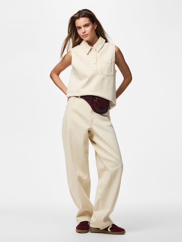 Barrel Jean 'PCGrace' PIECES en beige