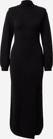 NA-KDPletena haljina - crna boja: prednji dio