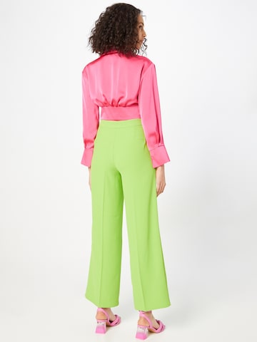 SELECTED FEMME Wide leg Pleat-Front Pants 'TINNI' in Green